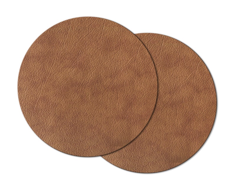Faux Brown Leather Print Wedge Placemat for Round Tables Etsy