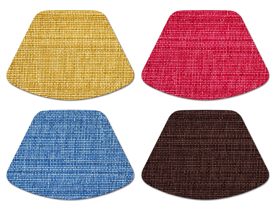 Wedge Placemat Warm Minimalist Washed Canvas Print With Tactile