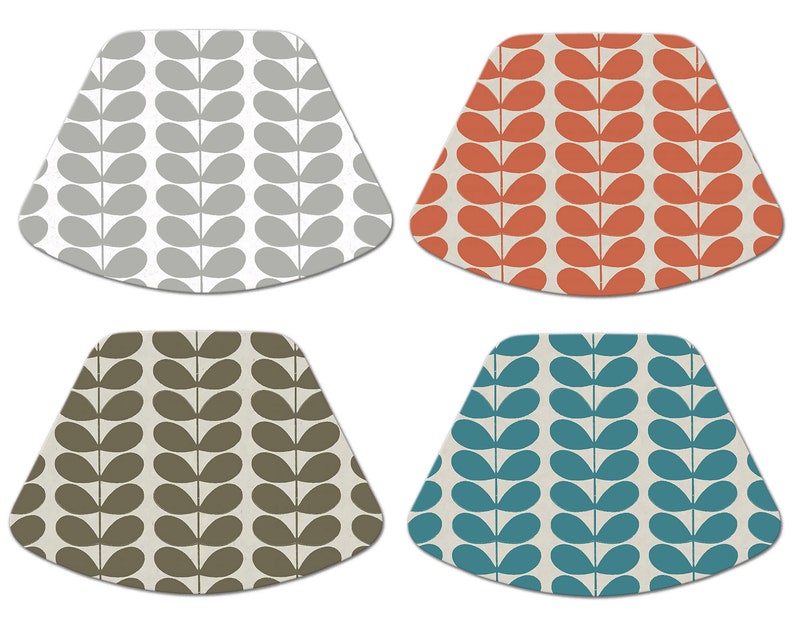 Nordic Mid Century Modern Placemats Danish Leaves Tactile Etsy