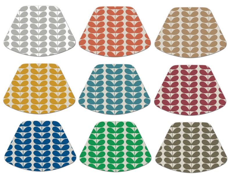 Nordic Mid Century Modern Placemats Danish Leaves Tactile Etsy