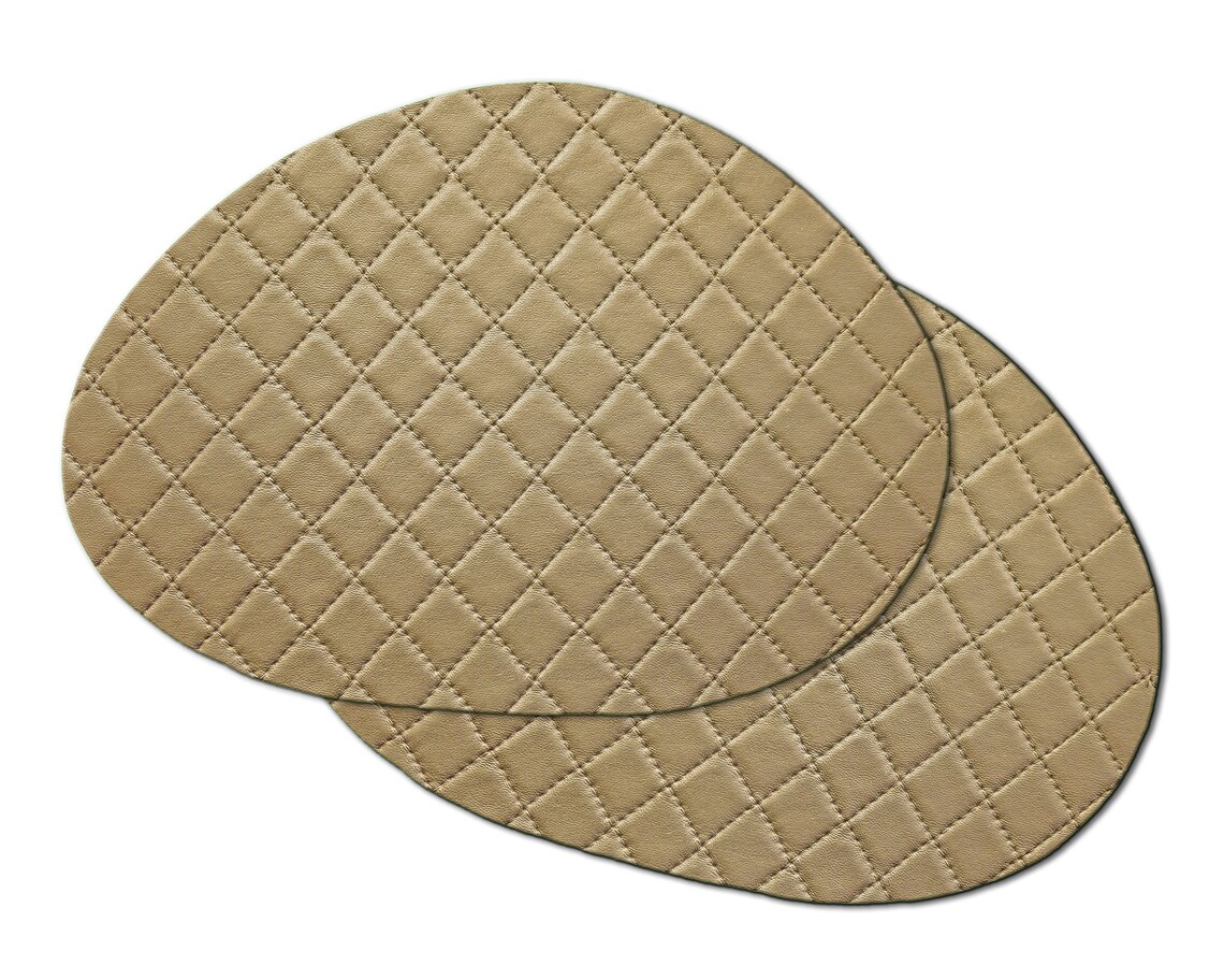 Faux Beige Quilted Oval Round Placemats for Your Round Tables Etsy