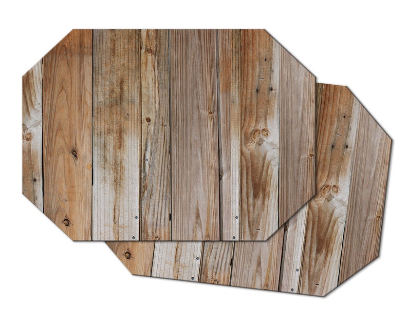 Faux Rustic Wood Plank Placemats For Round Table Tactile Etsy