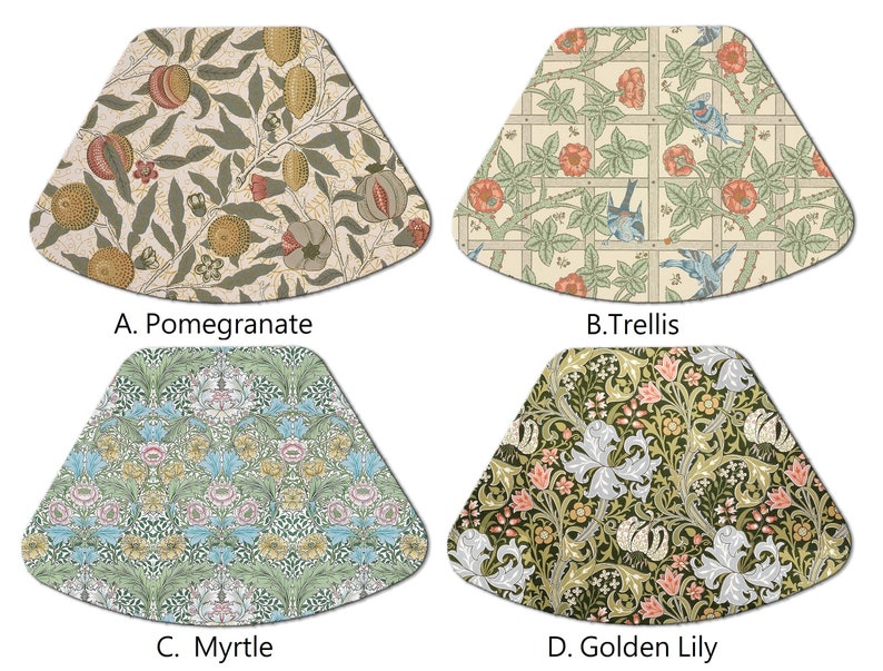 Wedge Placemat William Morris for Round Tables Tactile Basket Etsy