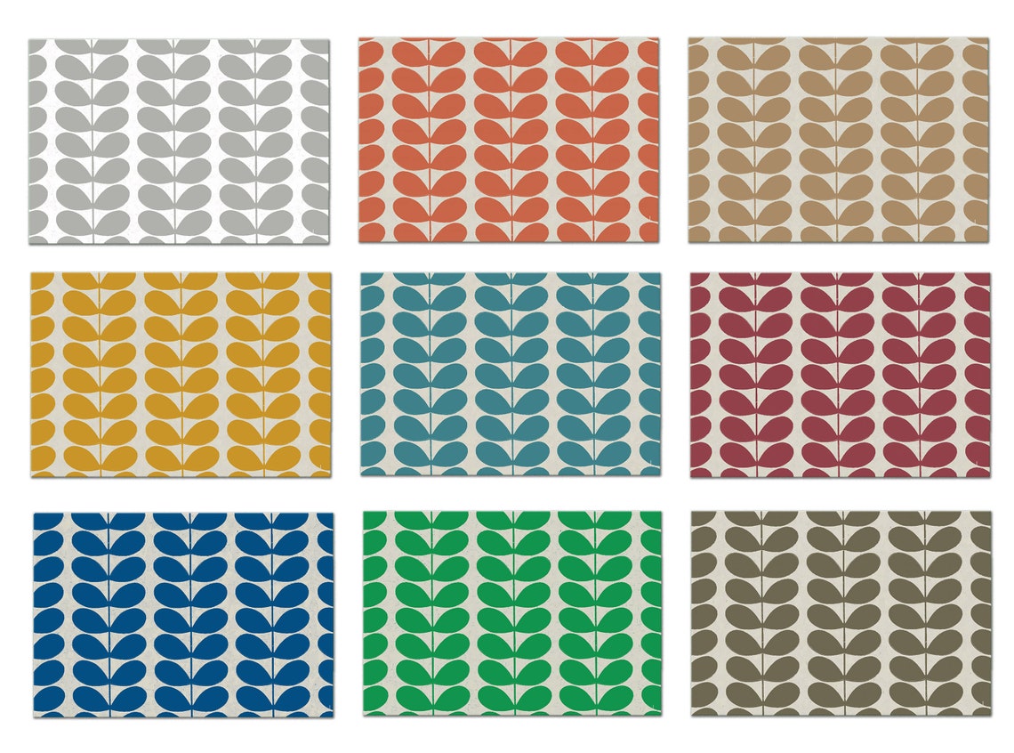 Nordic Mid Century Modern Placemats Danish Leaves Tactile Etsy