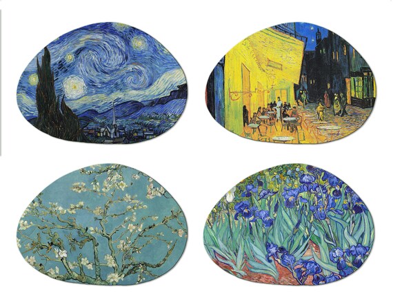 Fine Art Placemats Van Gogh Tactiele Mand Textuur Gedraaide - Etsy Nederland