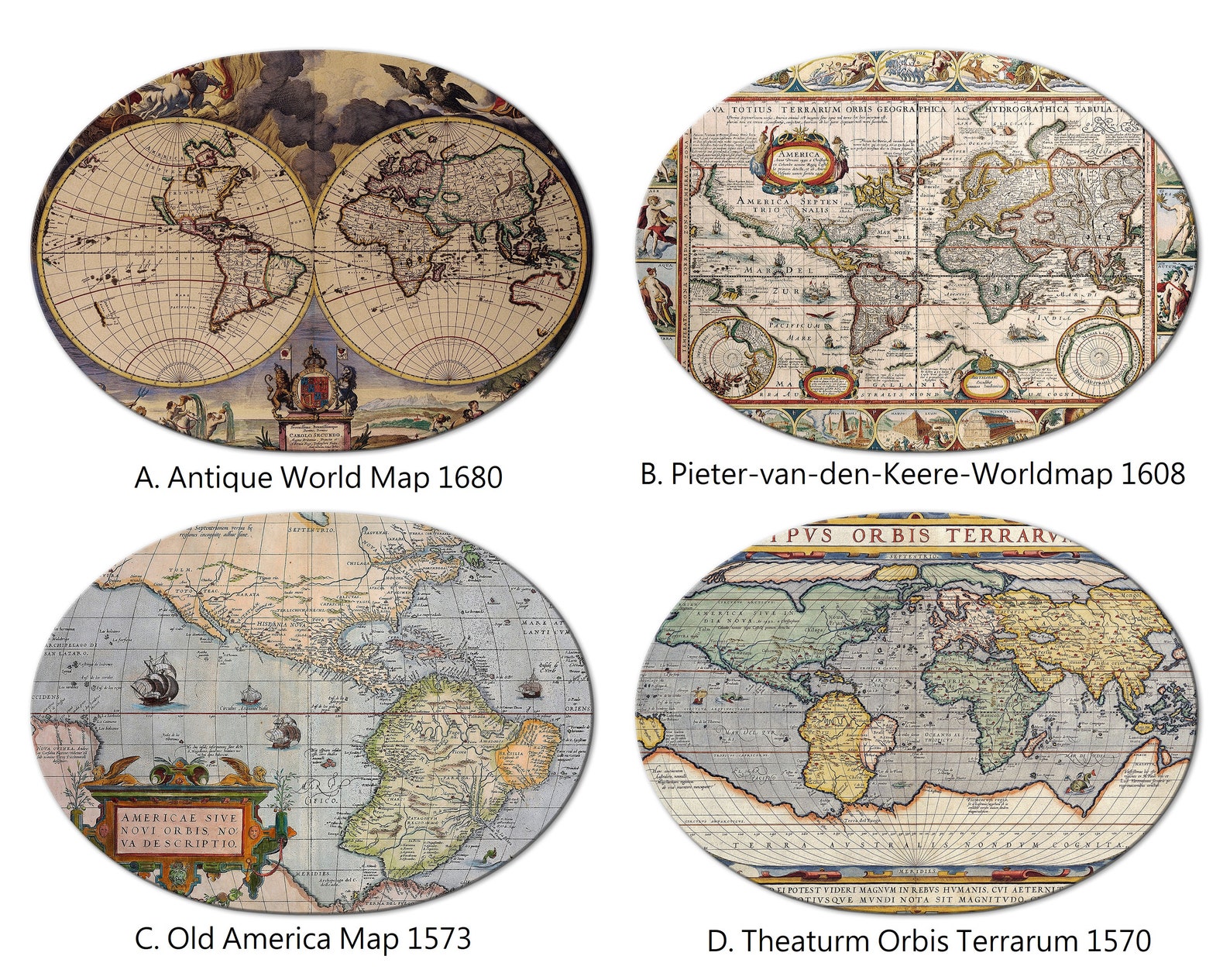 Vintage World Map Placemats for Round Tables Tactile Basket Etsy