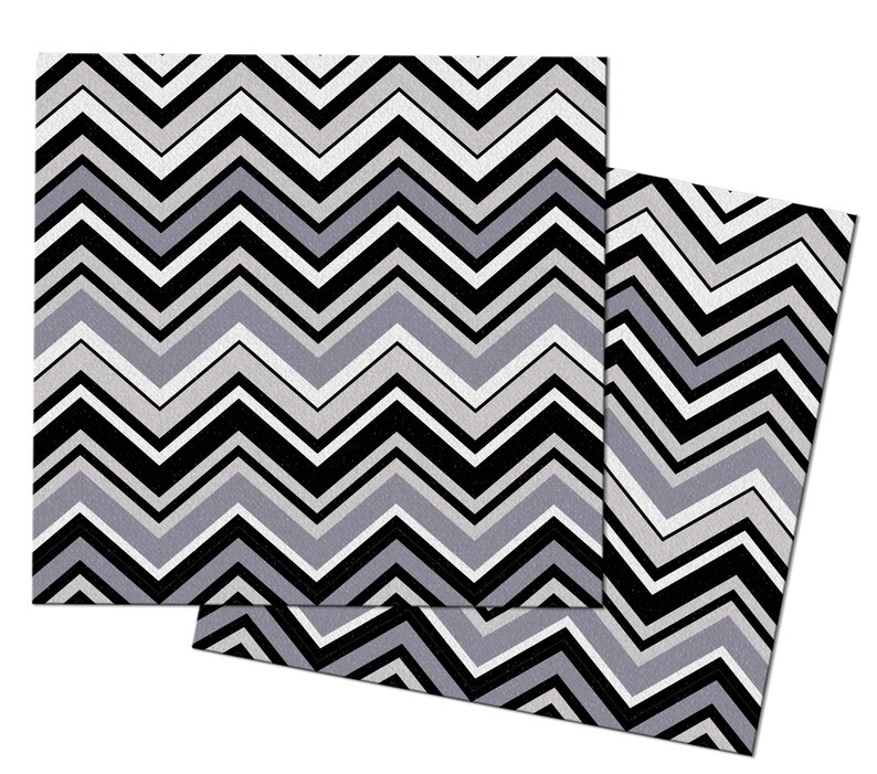 Fashion Grey Chevron Zigzag Placemats For Round Tables Tactile Etsy