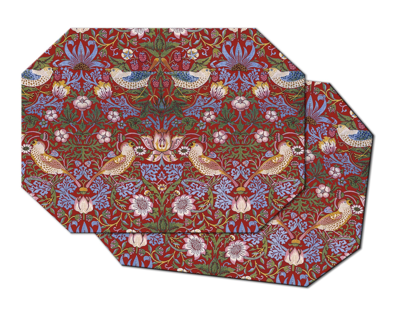 William Morris red Strawberry Thief Keil Tischsets für runde | Etsy