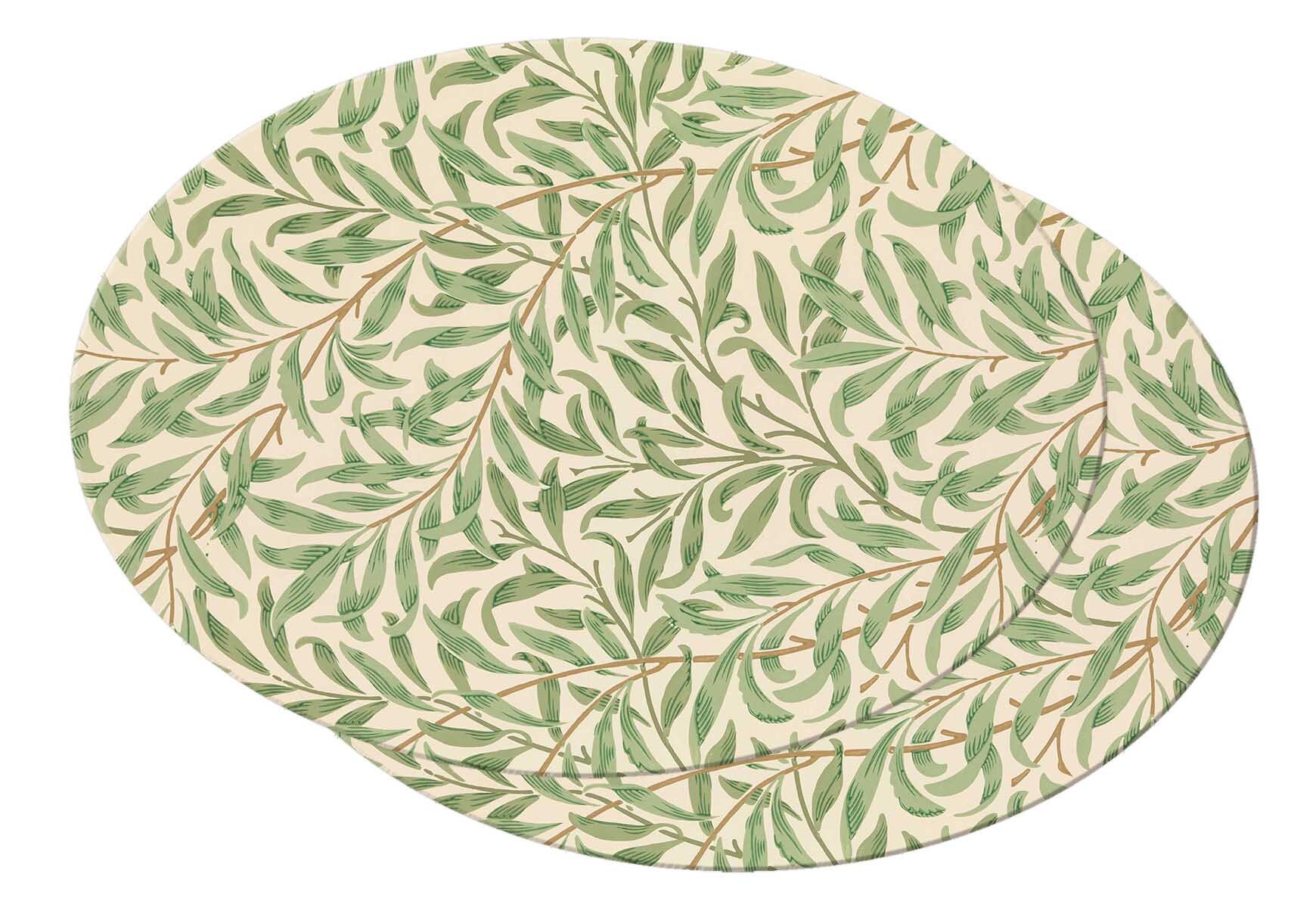 William Morris Willow Bough Oval Placemats For Round Tables Etsy