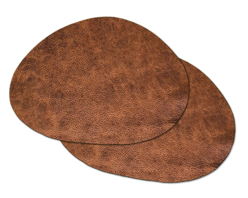 Faux Brown Leather Round Oval Placemats for Round Tables Etsy