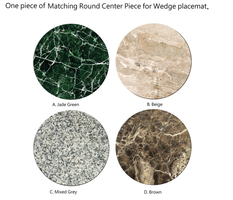 Faux Beige Marble Granite Round Oval Placemats for Round Etsy