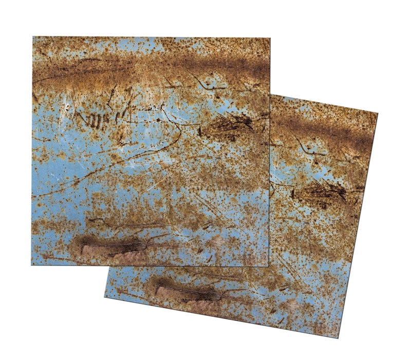 Turquoise Rustic Metal Placemats Tactile Basket Texture Hemmed Etsy