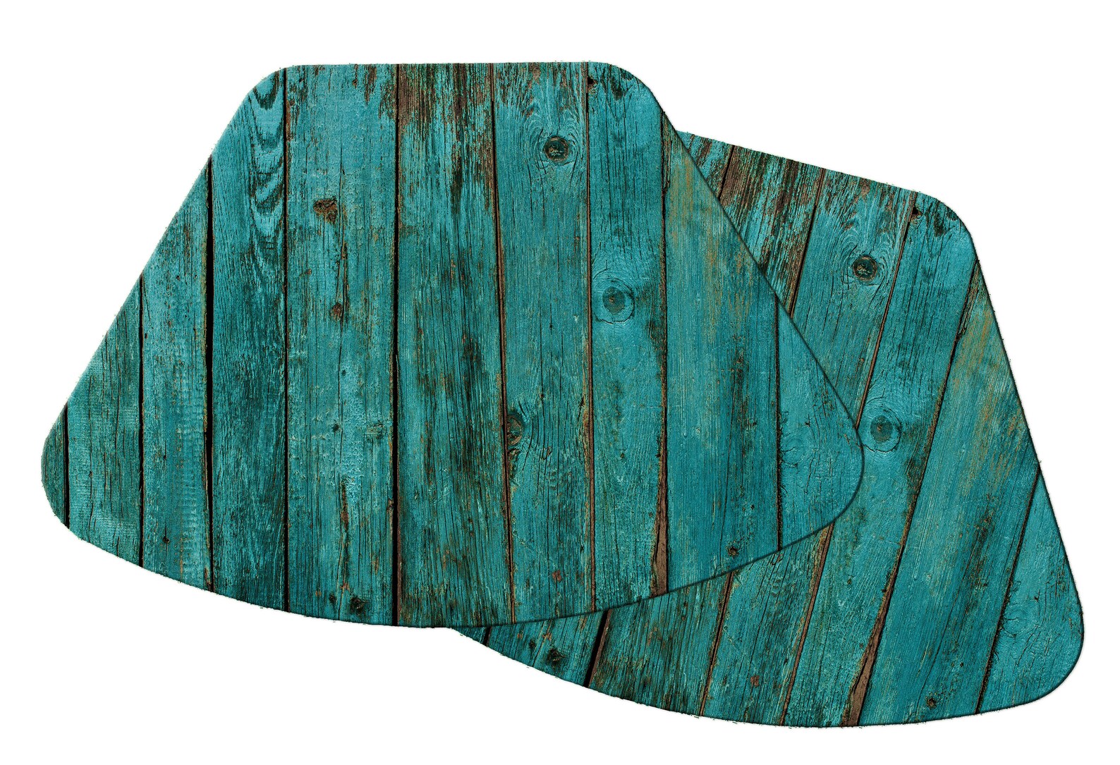 Teal Wood Plank Oval Round Placemats for Round Table Tactile Etsy