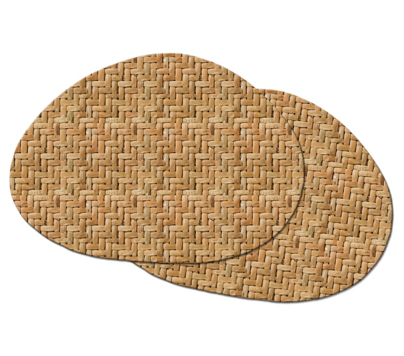 Faux Wicker Bamboo Wedge Placemats for Round Tables Basket Etsy