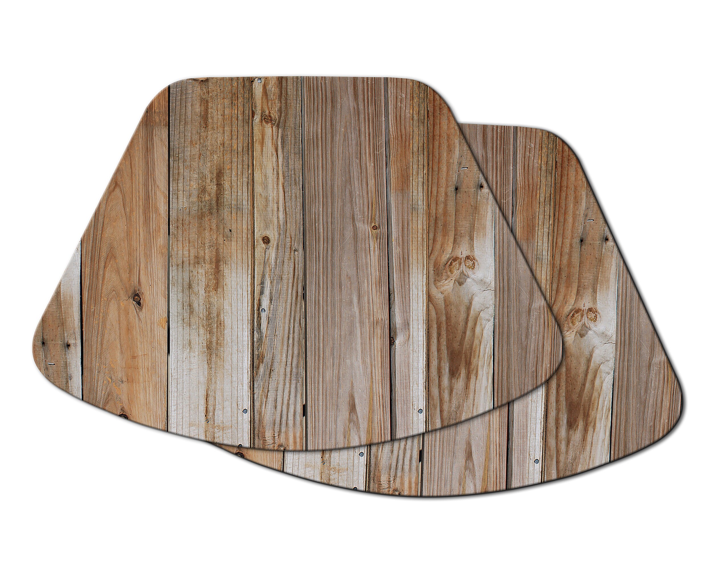 Faux Rustic Wood Plank Wedge Placemats For Round Table Tactile Etsy