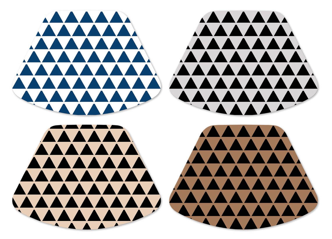 Geometric Triangle Round Oval Placemats for Round Tables Etsy