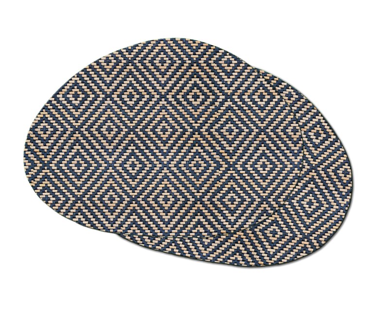 Faux Wicker Bamboo Wedge Placemats For Round Tables Burlap Etsy