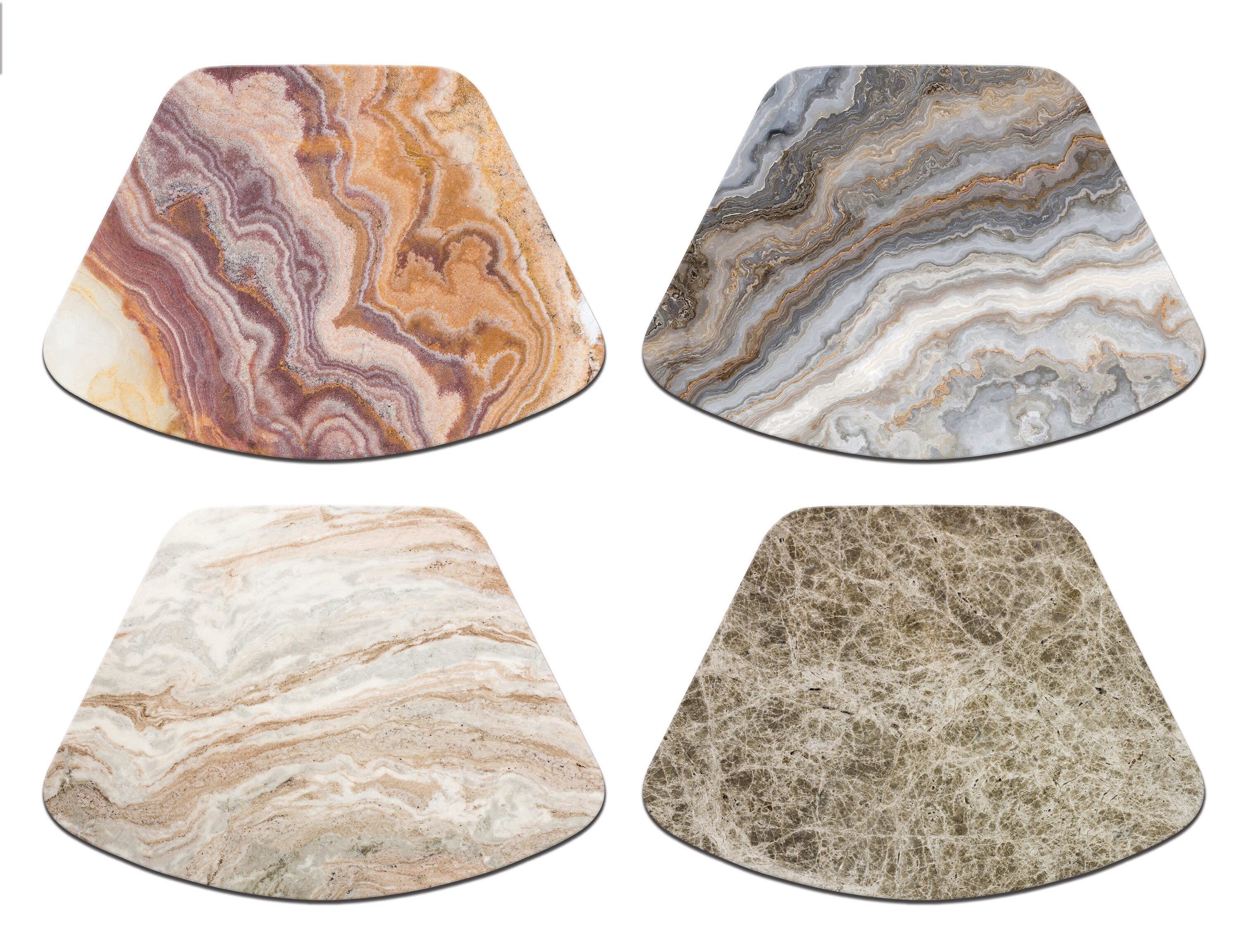 Faux Marble Granite Round Oval Placemats for Round Tables Etsy