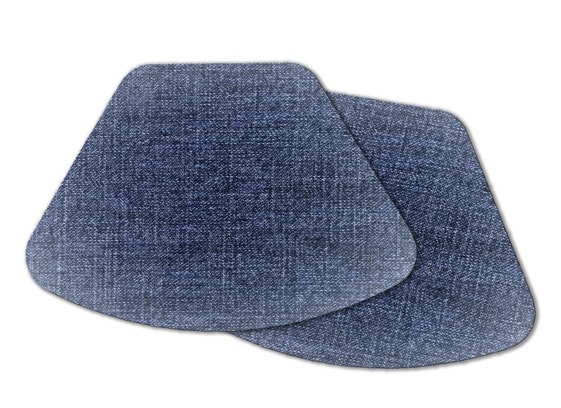 Faux Washed Denim Wedge Placemats for Round Table Tactile Etsy