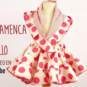 Patrón Falda Flamenca y mantoncillo PDF talla 2 - 4 años | girl Flamenco skirt Pattern | Traje Flamenca niña