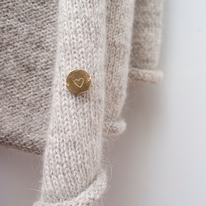 Handmade Wool Mohair Silk Blanket Scarf: Oversized Warm Wrap in Light Beige. image 8