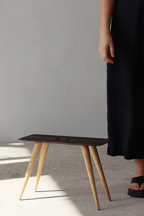 Wood Stool With Handle Holes, Unique Bench With Burnt Finish Seat, Handcarved One-of-a-kind Gift, Made in Latvia by Didzis Jurkovskis. - Etsy Wood Stool With Handle Holes, Unique Bench With Burnt Finish Seat, Handcarved One-of-a-kind Gift, Made in Latvia by Didzis Jurkovskis. - Etsy