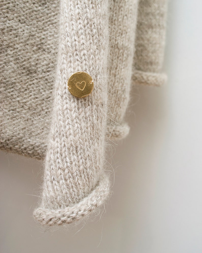 Large oversized blanket scarf, Light beige natural undyed wool, and mohair, Thick & warm gift, made in Latvia by Agnese Kirmuza. image 8