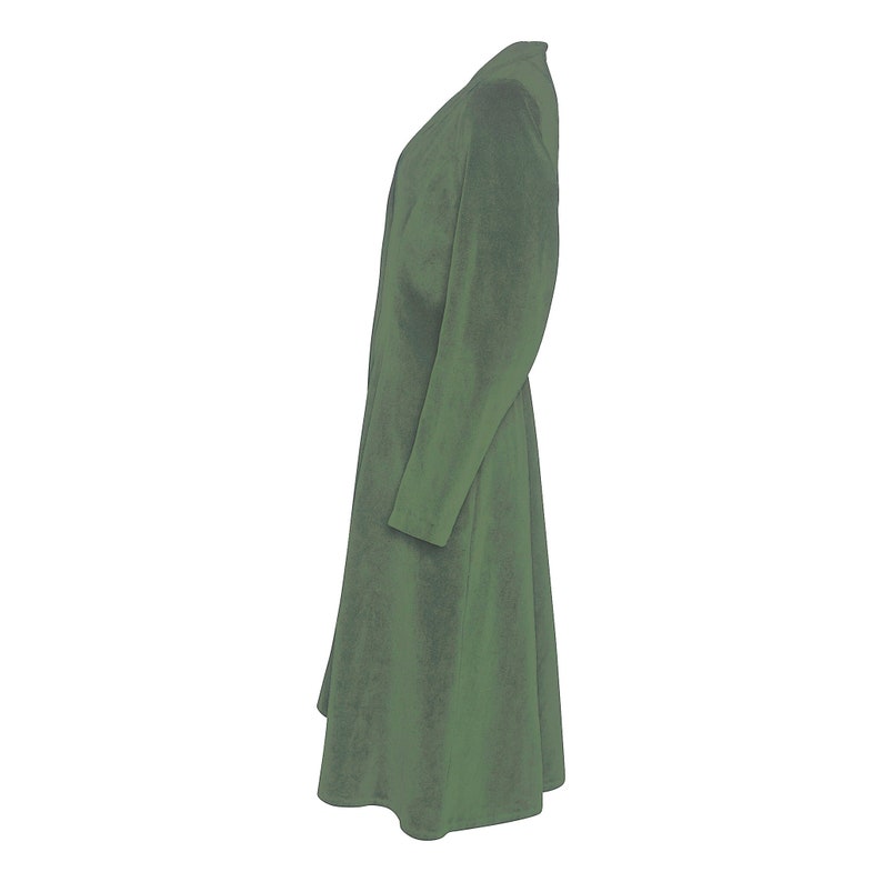 School Green Cotton Velvet Duster Coat Etsy UK