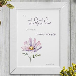 Bible verse wall art, Lamentations 3:22, Printable Christian scripture art, 4 sizes to print at home. Mother&#39;s Day Gift