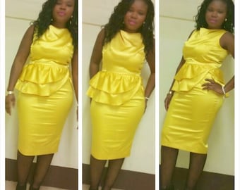 Kim K double peplum dress