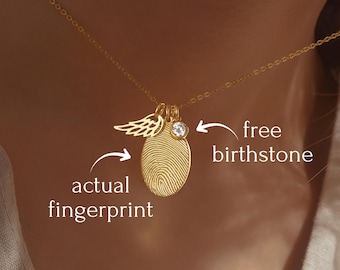 Fingerprint Necklace, Thumbprint Jewelry, Fingerprint Jewelry, Bereavement Necklace, Memorial Jewelry, Loss Of Mother Gift