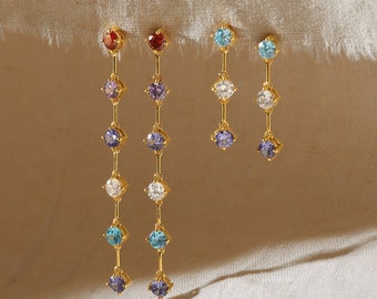 Mom Birthstone Jewelry, Mothers Birthstone Earrings, Mothers Day Gift For Mom, 14k Gold Birthstone Earrings, Jewelry For Mom