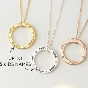 Grandchildren Necklace • 4 Name Necklace • Three Name Necklace • Grammy Necklace • Grandma Gift• Mothers Day Gift For Grandma