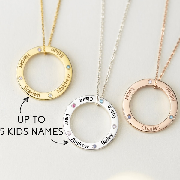 Grandchildren Necklace • 4 Name Necklace • Three Name Necklace • Grammy Necklace • Grandma Gift• Mothers Day Gift For Grandma