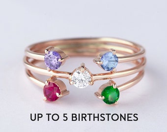 Birthstone Ring for Mom, Mother Birthstone Jewelry, Kids Birthstone Ring, Mother's Day Gift, Family Birthstone Ring, Personalized Mom Gift