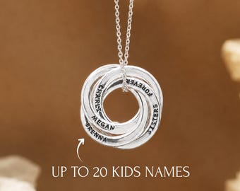 Family Name Necklace, Nanny Mothers Day Gift, Personalized Grandma Jewelry, Grandma Present, Grandmother Necklace With Names, Nana Gifts