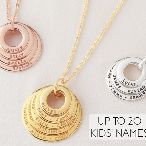 Grandchildren Necklace Grandma Jewelry 
