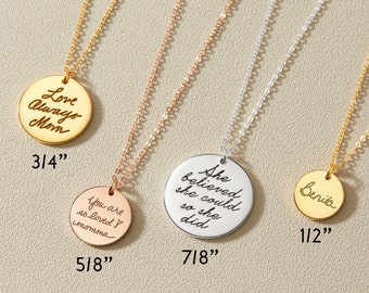 Handwriting Gift, Handwritten Necklace, Necklace Handwriting Actual Handwriting, Jewelry with Handwriting, Memorial Necklace, Sympathy gift