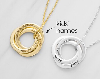 Mom Necklace • Mother Jewelry With Kids Names • Mother Necklace •  Gifts From Daughter • Personalized Gifts For Mom • Mother In Law Gift