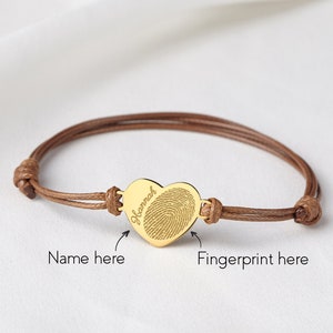 Custom Fingerprint Bracelet, Custom Fingerprint Jewelry, Memorial Gifts, Thumbprint Bracelet, Sentimental Gift, Loss of Loved One Gift