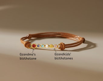 Grandma Bracelet Birthstones, Custom Grandma Bracelet, Mothers Day Birthstone Bracelet, Family Birthstone Bracelet, Grandma Jewelry