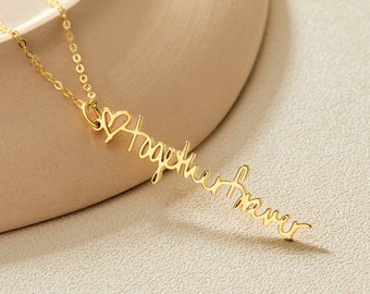 Silver Handwriting Necklace, Memorial Handwriting Jewelry, Gold Signature Necklace, Memorial Gift, In Memory Of Mom