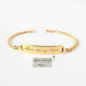 Aangepaste handgeschreven armband, heden, handschriftsieraden, herdenkingscadeau, verlies van moeder, handtekeningarmband, handschriftarmband