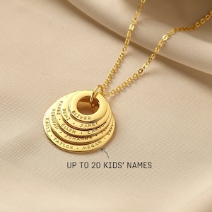 Grandchildren Name Necklace, Nana Necklace, Grandma Necklace With Names, Personalized Nana Jewelry, Granny Gift, Mother&#39;s Day Gift For Nana