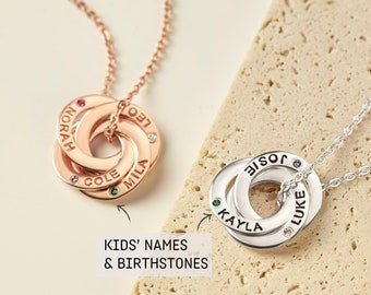 Mothers Day Necklace With Names, Birthstone Necklace For Mom, Mom Necklace With Kids Names, Family Necklace, Mom Jewelry, Mother In Law Gift