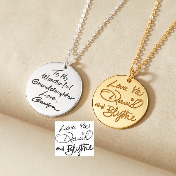 Handwriting Jewelry - Etsy