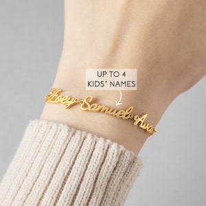 Custom Names Bracelet, Mom Gift From Kids, Mother Bracelet, Multiple Names Bracelet, Mom Bracelet With Kids Names, Mothers Day Jewelry