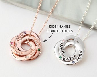 Mother/'s Day Gift Women Family Necklace Family Name Necklace Mom And Kid Necklace Mom Necklace Mom Gift VP/_73 BirthStone Necklace