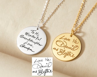 Handwriting Charm Jewelry, Personalized Signature Necklace, Memorial Gift Loss Of Mother, Mom Gifts, Sympathy Personalized Gift
