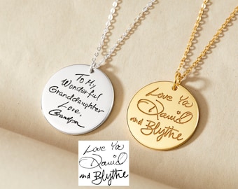 Joyería de encanto de escritura a mano del Día de las Madres, collar de firma personalizado, regalo conmemorativo de la pérdida de la madre, regalos de mamá, regalo personalizado de simpatía